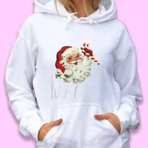 Retro Santa Design Ugly Christmas Hoodie