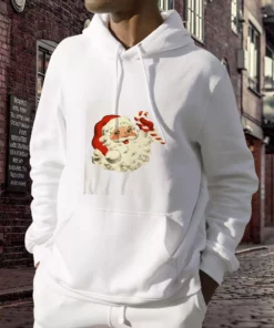Retro Santa Design Ugly Christmas Hoodie 3
