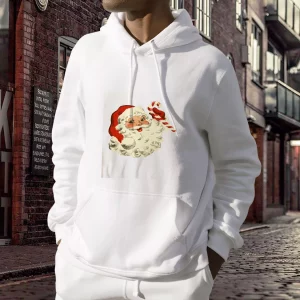 Retro Santa Design Ugly Christmas Hoodie 3