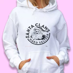 Santa Claus Hard Seltzer Ugly Christmas Hoodie