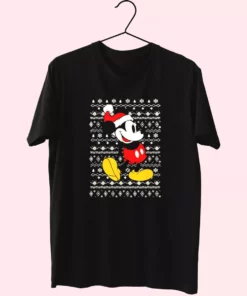 Santa Mickey Mouse Ugly Christmas T Shirt Xmas Design 1