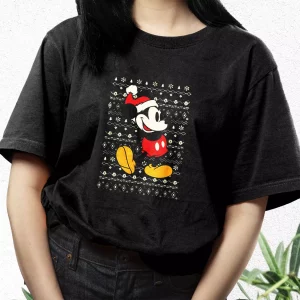 Santa Mickey Mouse Ugly Christmas T Shirt Xmas Design 3