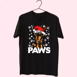 Santa Paws Dachshund Dog Christmas T Shirt Xmas Design 4