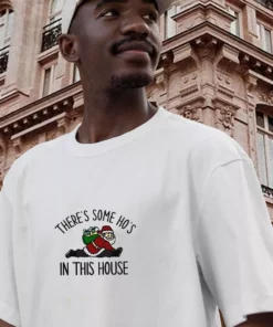 Santa There Is Some HoS In This House Funny Christmas T Shirt 3