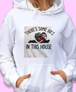 Santa There Is Some Ho's In This House Ugly Christmas Hoodie 1 Santa There Is Some Hos In This House Ugly Christmas Hoodie 2