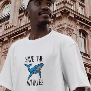 Save The Whales Casual Earth Day T Shirt 3