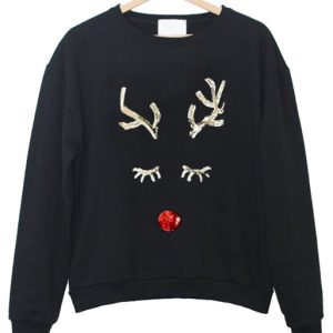 Sequin deer Sweatshirt