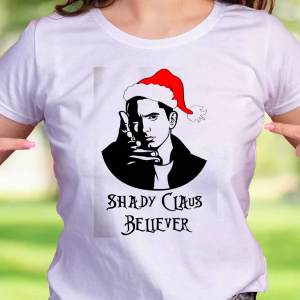 Shady Claus Believer Funny Christmas T Shirt