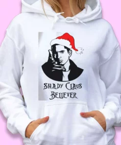 Shady Claus Believer Ugly Christmas Hoodie 1 Shady Claus Believer Ugly Christmas Hoodie 2