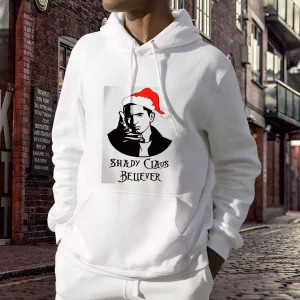 Shady Claus Believer Ugly Christmas Hoodie 3