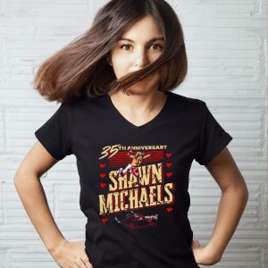 Shawn Michaels 35th Anniversary Flying signature t shirt 1