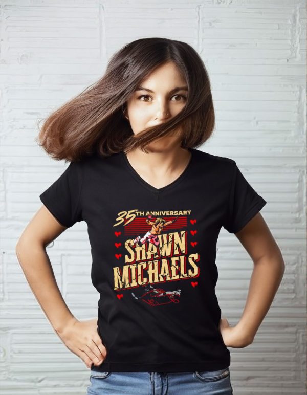 Shawn Michaels 35th Anniversary Flying signature t-shirt