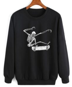 Skeleton Kickflip Skateboard Sweatshirt 1