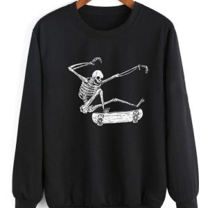 Skeleton Kickflip Skateboard Sweatshirt