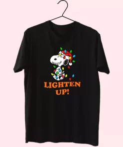 Snoopy Christmas Lighten Up T Shirt Xmas Design 1