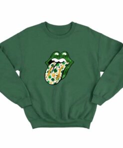 St Patrick Day Tongue Rolling Stones Sweatshirt 3