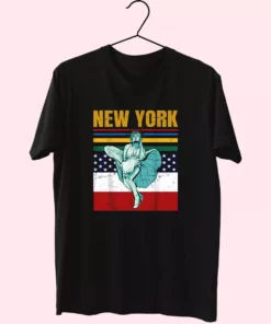 Statue Of Liberty New York Retro America Vetrerans Day T Shirt 1