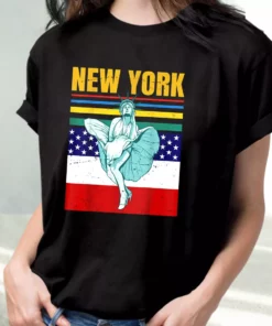 Statue Of Liberty New York Retro America Vetrerans Day T Shirt 2
