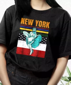 Statue Of Liberty New York Retro America Vetrerans Day T Shirt 3