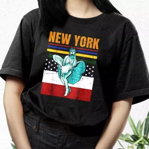 Statue Of Liberty New York Retro America Vetrerans Day T Shirt 3