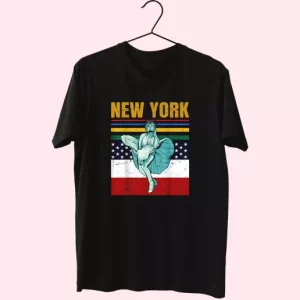 Statue Of Liberty New York Retro America Vetrerans Day T Shirt 4