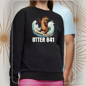 Surfing Otter 841 California Sea Otter 841 T Shirt 4