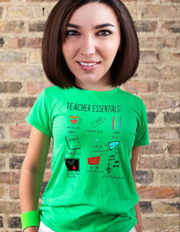 Teacher essentials so much coffee mistake fixer t-shirt