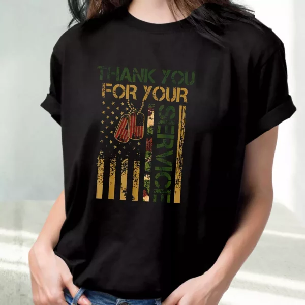 Thank You For Your Service Us Vetrerans Day T Shirt