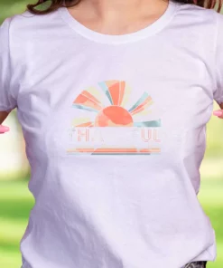 Thankful Rainbow Thanksgiving Vintage T Shirt 2