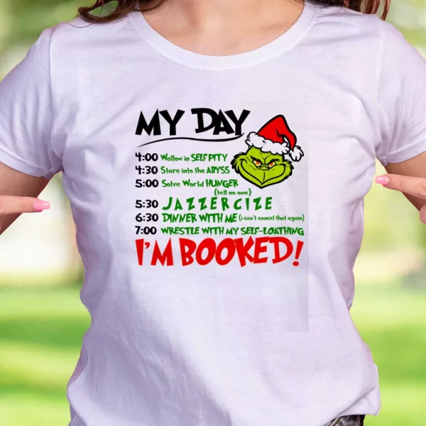 The Grinch Christmas Schedule Funny Christmas T Shirt