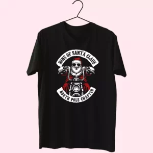 The North Pole Chapter Biker Christmas T Shirt Xmas Design 4