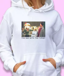 The One With The Turkey Friends Monica Chandler Thanksgiving Hoodie 1 The One With The Turkey Friends Monica Chandler Thanksgiving Hoodie 2
