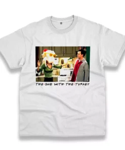 The One With The Turkey Friends Monica Chandler Thanksgiving Vintage T Shirt 1