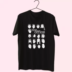 The Us Office Character Faces T Shirt Xmas Design 4