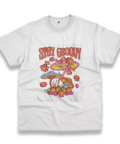 Trippy Mushroom Stay Groovy Funny Christmas T Shirt 1