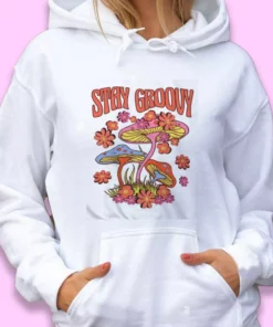 Trippy Mushroom Stay Groovy Ugly Christmas Hoodie 1 Trippy Mushroom Stay Groovy Ugly Christmas Hoodie 2