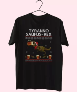 Tyranno Saufus Rex Drink Beer T Shirt Xmas Design 1