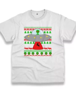 Ufo Alien Ugly Christmas Funny Christmas T Shirt 1