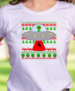 Ufo Alien Ugly Christmas Funny Christmas T Shirt 1 Ufo Alien Ugly Christmas Funny Christmas T Shirt 2