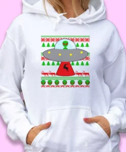 Ufo Alien Ugly Christmas Ugly Christmas Hoodie 1 Ufo Alien Ugly Christmas Ugly Christmas Hoodie 2
