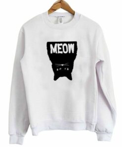 Upside Down Cat Meow Sweatshirt 2