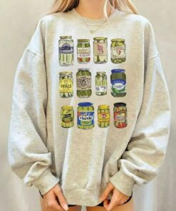 Vintage Canned Pickles Jars Sweatshirt 1