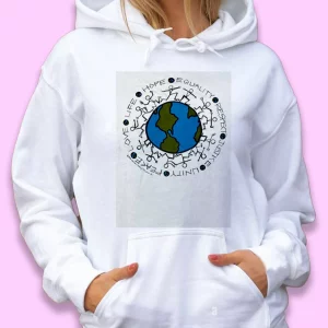 Vintage Justice Equality Unity Peace Day Earth Day Hoodie