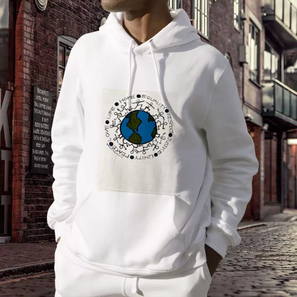 Vintage Justice Equality Unity Peace Day Earth Day Hoodie