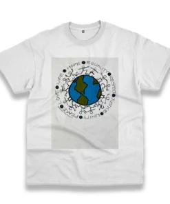 Vintage Justice Equality Unity Peace Earth Casual Earth Day T Shirt 1