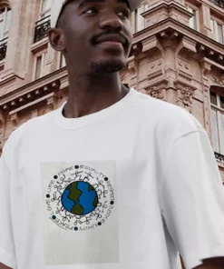 Vintage Justice Equality Unity Peace Earth Casual Earth Day T Shirt 3