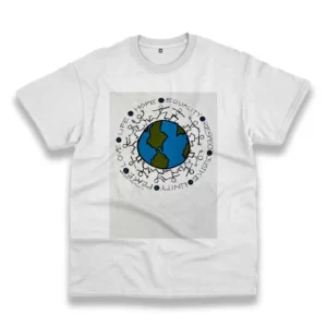 Vintage Justice Equality Unity Peace Earth Casual Earth Day T Shirt 4