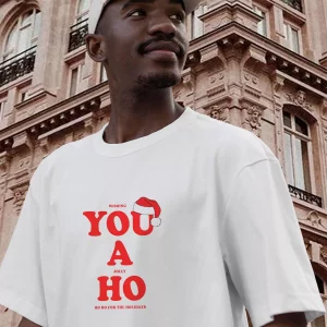 Wishing You A Jolly Ho Funny Christmas T Shirt 3