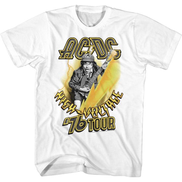 ACDC 1976 High Voltage Tour White T-shirt