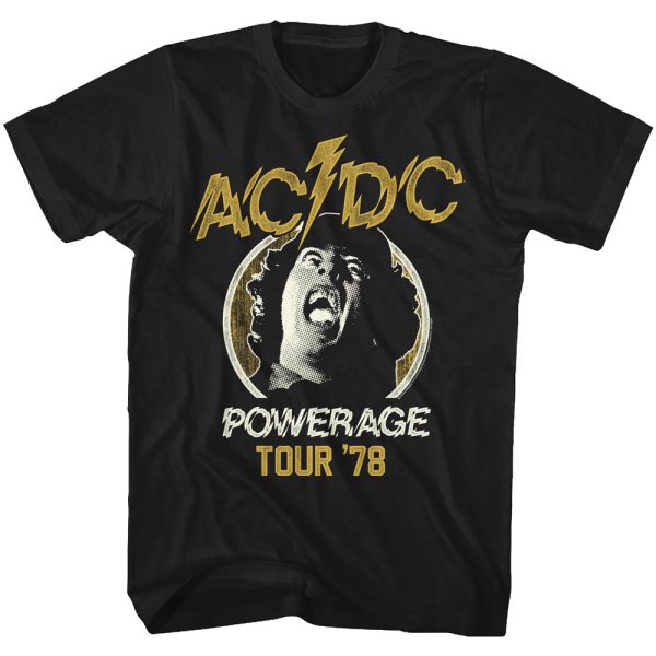 ACDC 1978 Powerage Tour Black T-shirt